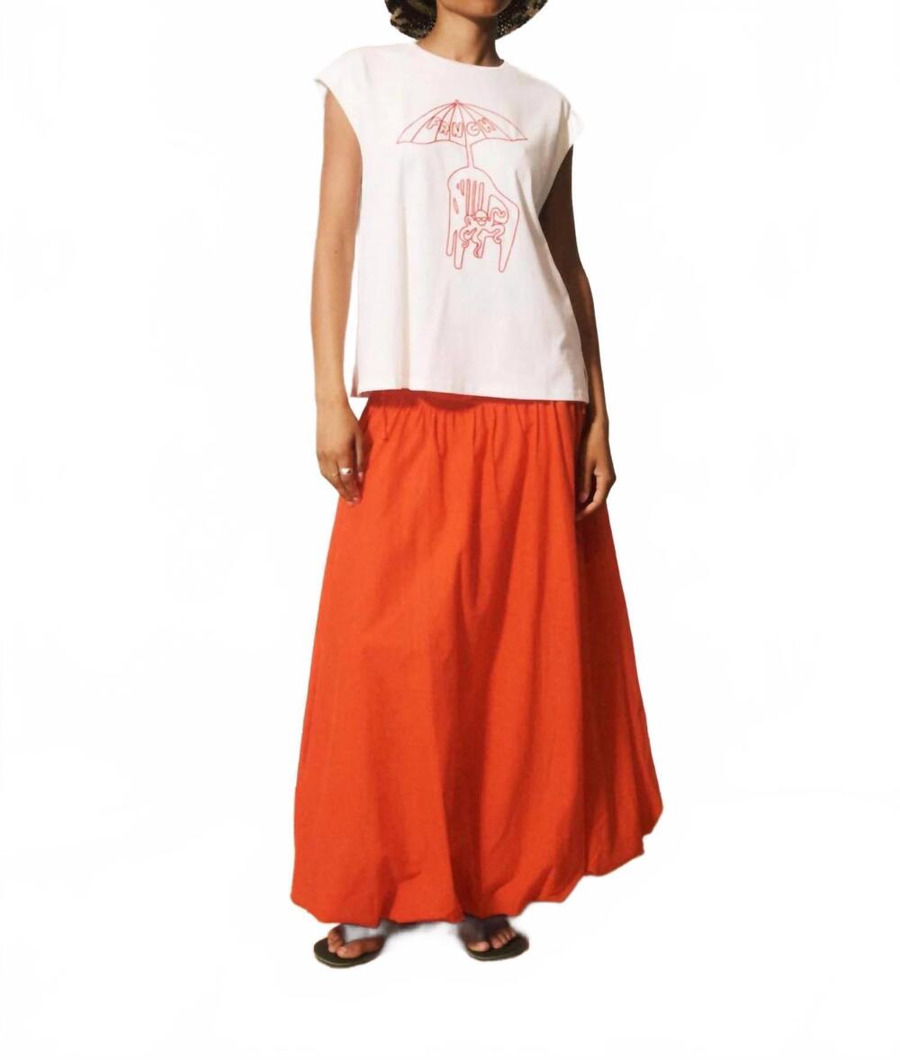 NEW FRNCH costabile maxi skirt in orange